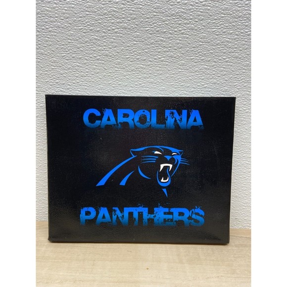 NFL Carolina Panthers Framed Logo Sign Painting Wall Decor - Picture 1 of 4